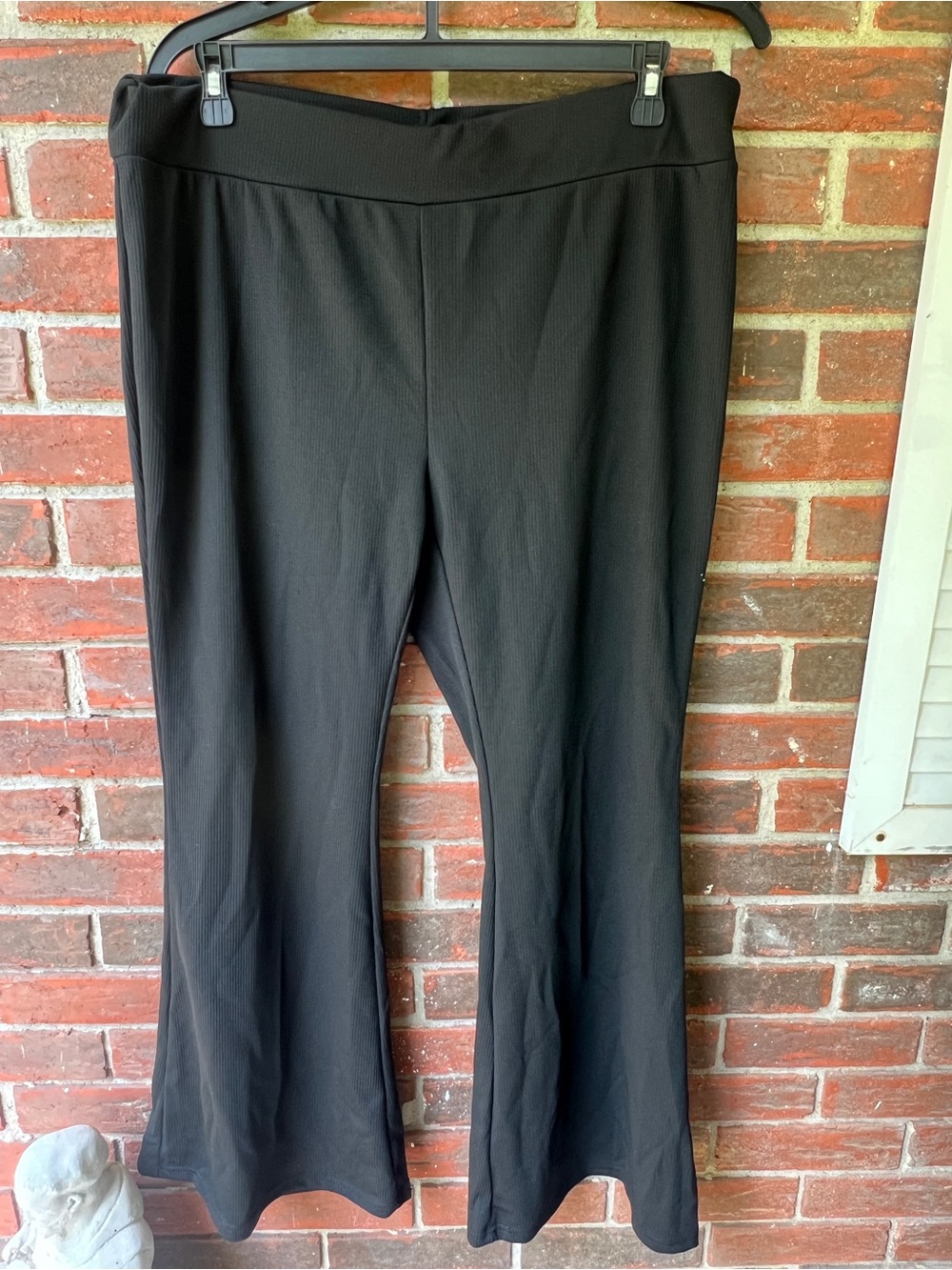 SHEIN Black Ribbed Curve Pants